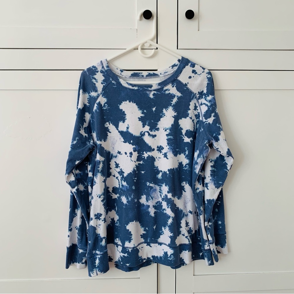 Eddie Bauer Blue Tie Dye Sweatshirt Size 2XL